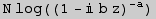 N log((1 -  b z)^(-a))