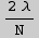 (2 λ)/N