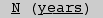  N (years) 